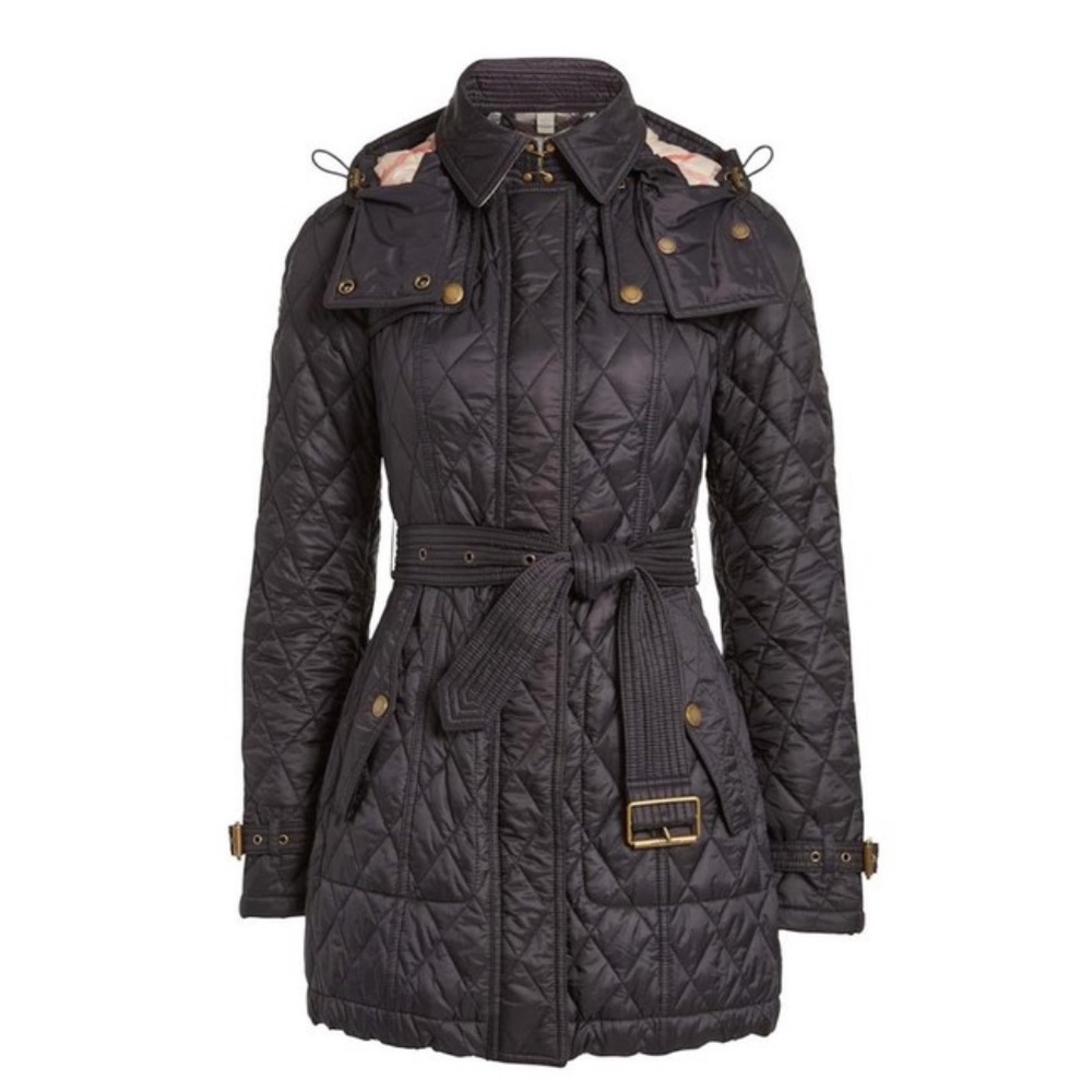 BURBERRY
Black Quilted Nylon Finsbridge Jacket Size P